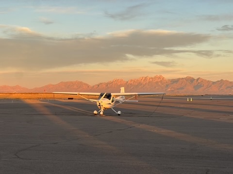 Horizonview's Remos GX on the ramp at sunset