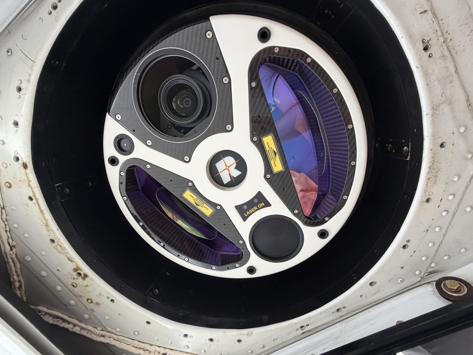 RIEGL VQ-1560 II-S sensor mounted in the aircraft